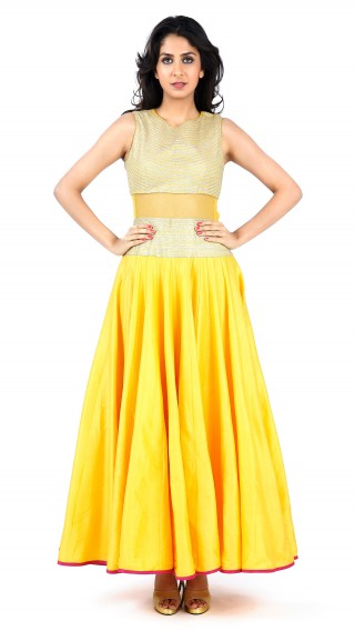 Yellow Floor Length Dress