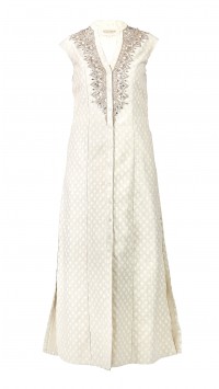 Cream Jaquard Gown