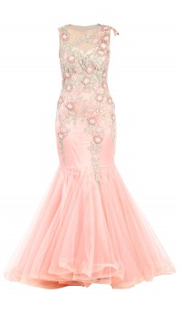 Peach pink Gown