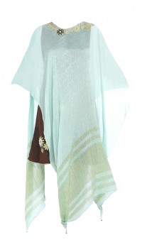 Mint Green and Brown Shift Dress