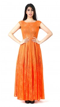 Orange Lace Gown