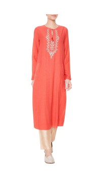 Rust Embroidered Tunic