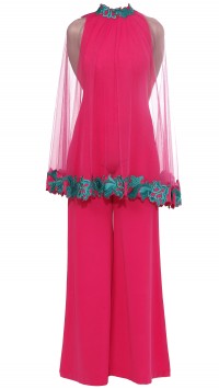 Hot Pink Jumpsuit and Cape